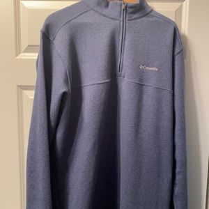 Columbia light blue quarter zip fleece. Excellent condition, worn once